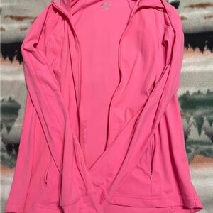 Women's Pink Athletic Zip-Up Hoodie